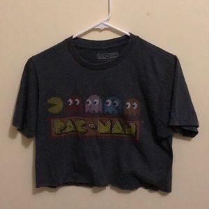 cropped pac man graphic tee